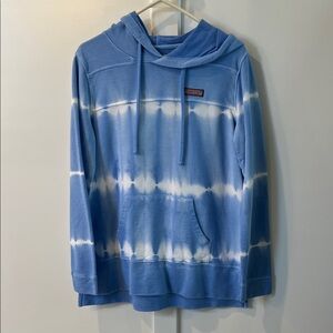 Vineyard Vines Blue and White Tie-Dye Hoodie